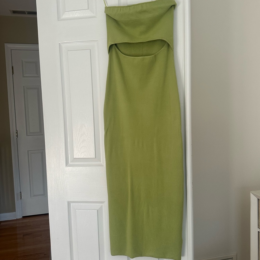 House of Harlow 1960 Green Strapless Sheath Dress